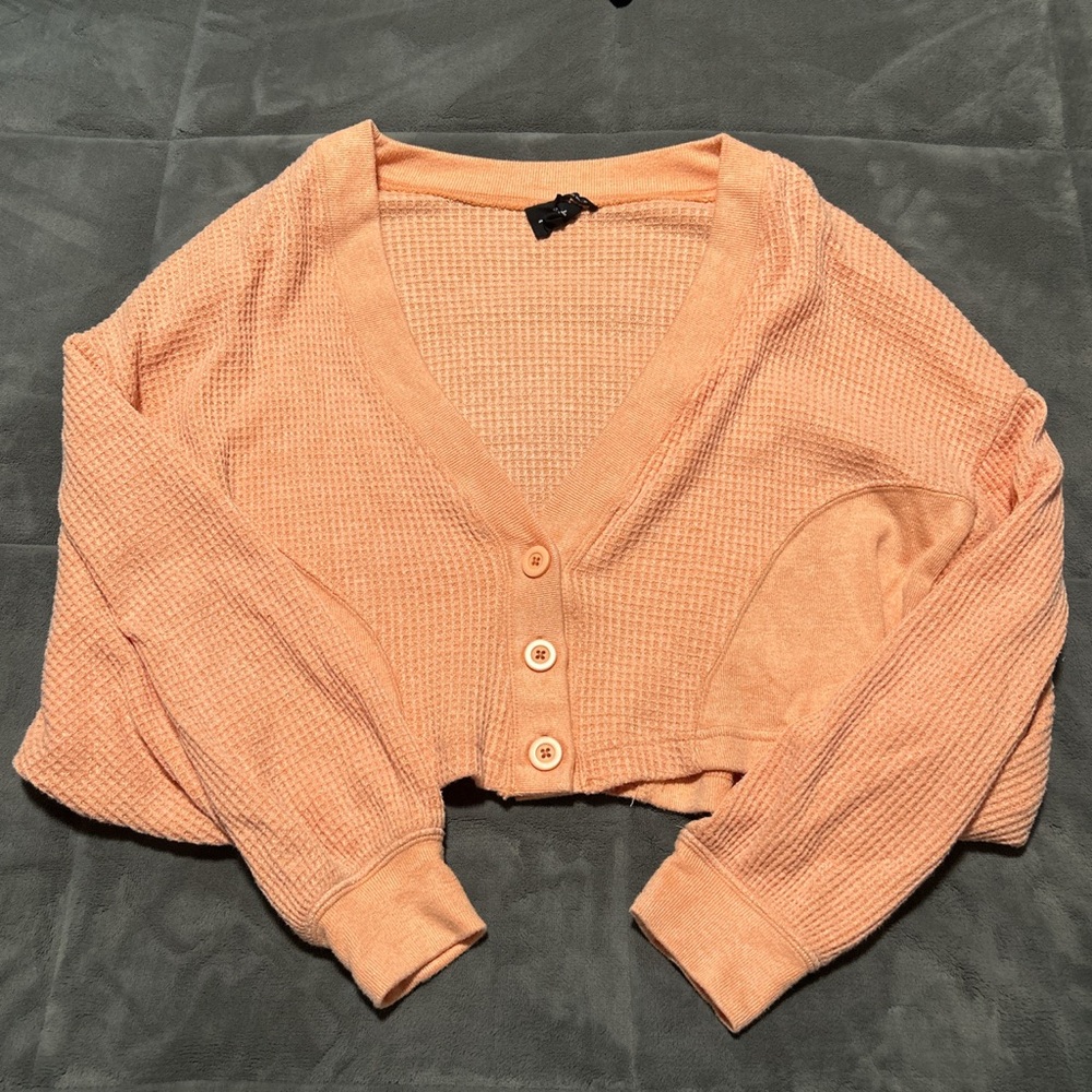 Urban Outfitters (Out From Under) Coral Button Sweater